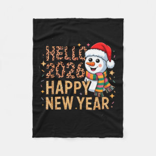 Hello 2026 Happy New Year  Fleece Blanket