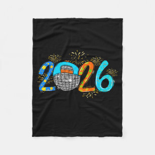 Hello 2026 Happy New Year Party Boys Kids Toddlers Fleece Blanket