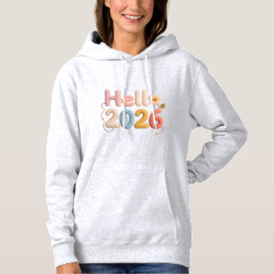 Hello 2026 Hoodie – Faux Yarn Cozy Pullover Gift