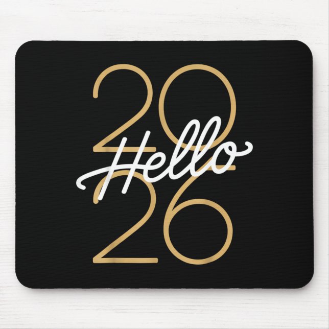 Hello 2026 New Year Celebration Eve Party Men Wome Mouse Pad (Front)