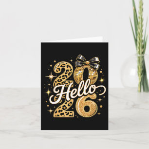 Hello 2026 New Year Party Family Matching Gift  Card