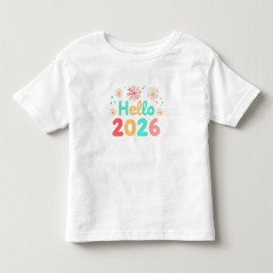 Hello 2026 Toddler Girl T-Shirt Cute New Year