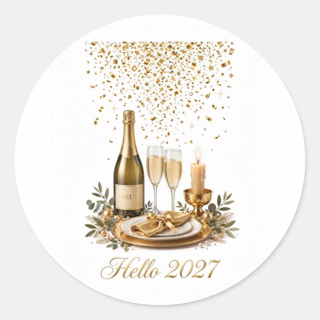 Hello 2027 Sticker (Front)