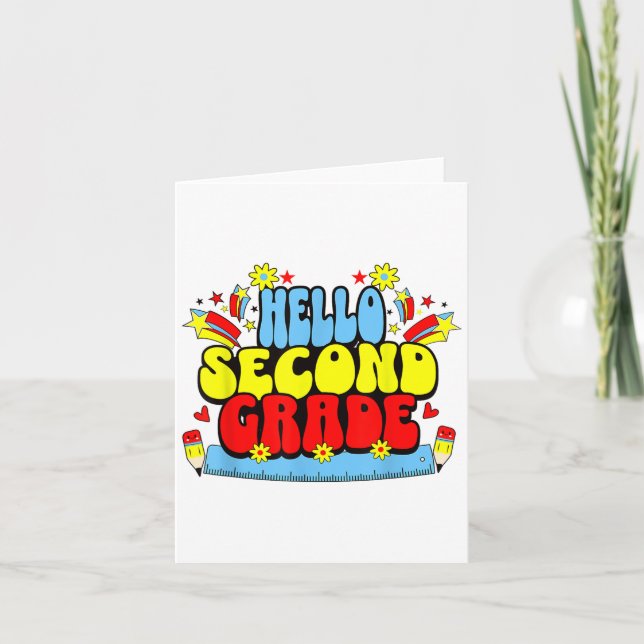Hello 2nd-grade 1st Day Of The School Year Element Card (Front)