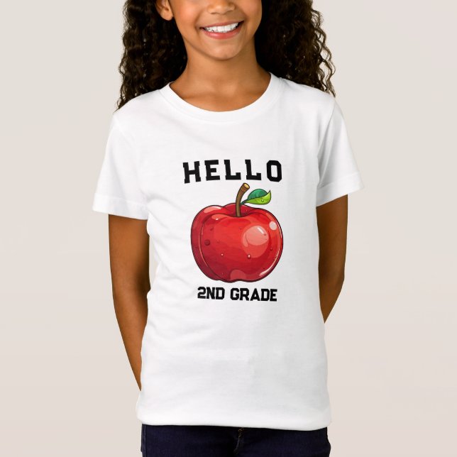Hello 2nd Grade Back to School T-Shirt (Front)