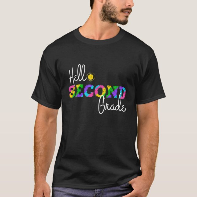 Hello 2Nd Grade First Day Of School 2021 Grade Lev T-Shirt (Front)