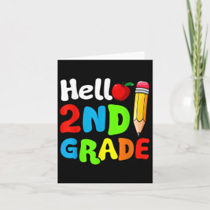 Hello 2nd Grade First Day Of School Back To School Card
