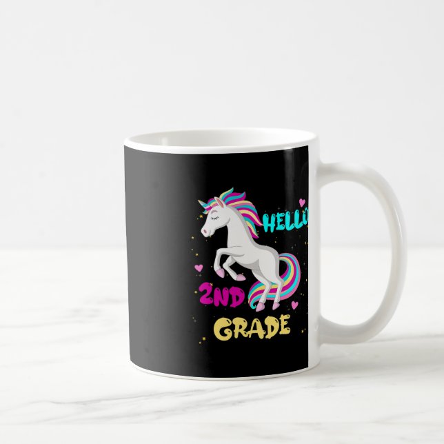 Hello 2nd grade First Day of Second grade Here I c Coffee Mug (Right)
