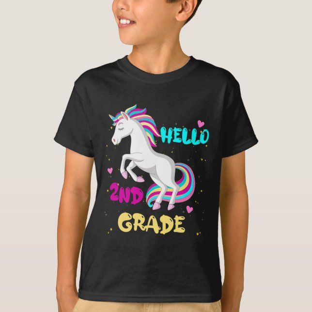 Hello 2nd grade First Day of Second grade Here I c T-Shirt (Front)