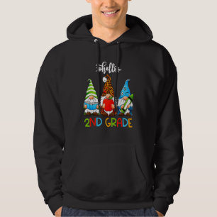 Hello 2nd Grade Gnomes Students Teacher Back To Sc Hoodie