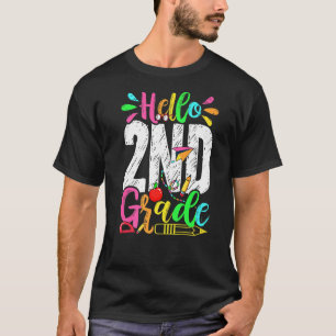 Hello 2nd Grade Graduation Back To School Men Wome T-Shirt