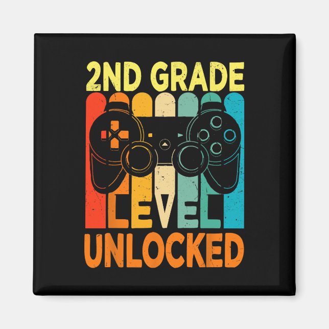 Hello 2nd Grade Level Unlocked Video Game Byck To  Magnet (Front)