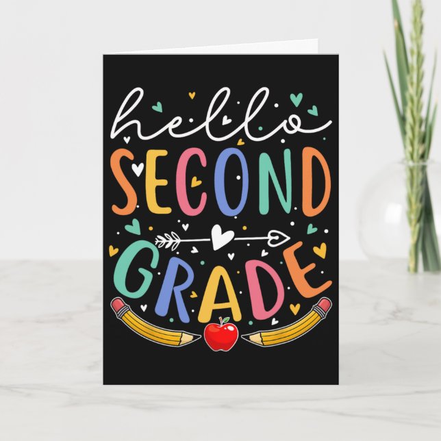 Hello 2nd Grade Second Grade Ck To School  Card (Front)