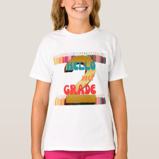 Hello 2nd grade shirt, second grade vibes,  T-Shirt