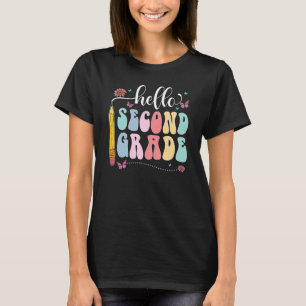 Hello 2nd Grade Teacher Boho Back To School Team 2 T-Shirt