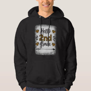 Hello 2nd Grade Teacher First Day Of School Leopa Hoodie