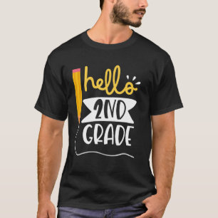 Hello 2nd Grade Teacher Students Back To School Fi T-Shirt
