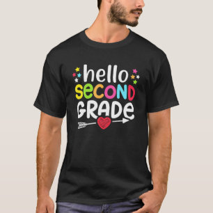 Hello 2Nd Grade Team Second Grade Back To School T T-Shirt