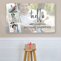 Hello 30 | Unisex | Photo Collage | Birthday Party