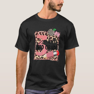 Hello 3rd Grade Back To School Women Girls Pink Le T-Shirt