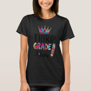 Hello 3rd Grade Diva Girls Back To School Leopard T-Shirt