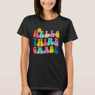 Hello 3rd Grade Happy First Day Of School Back T T-Shirt