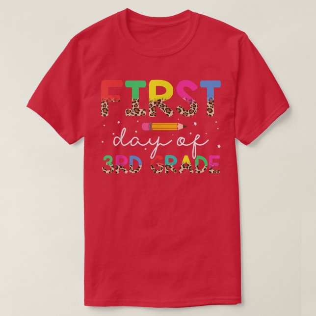 Hello 3rd Grade Here I Come Back To School Boho Le T-Shirt (Design Front)