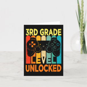 Hello 3rd Grade Level Unlocked Video Game Back to  Card