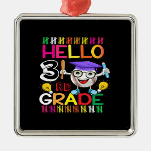Hello 3rd Grade Metal Tree Decoration