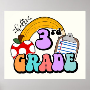 Hello 3rd Grade Poster
