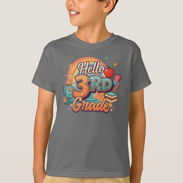 Hello 3rd Grade T-Shirt (Front)