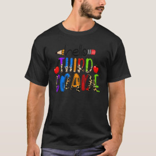 Hello 3rd Grade Teacher Kids Back To School Third T-Shirt