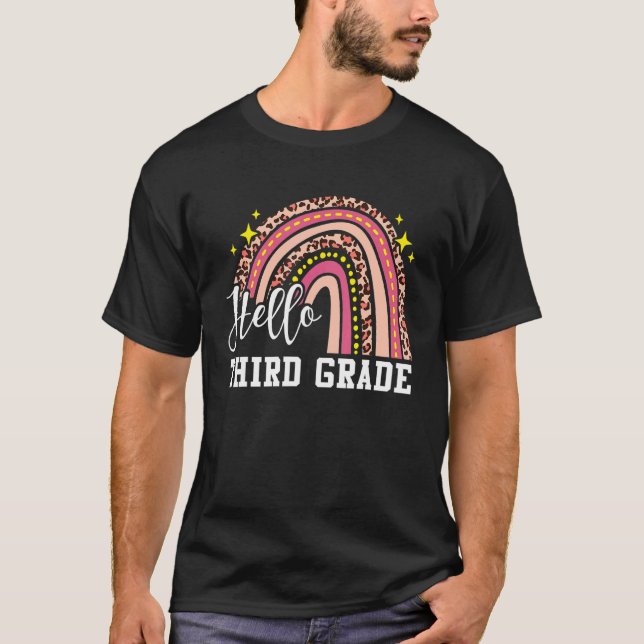 Hello 3rd Grade Teacher Kids Back To School  Third T-Shirt (Front)