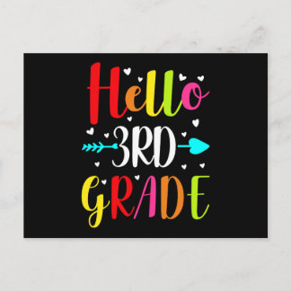 Hello 3rd Grade Teacher or Student Postcard