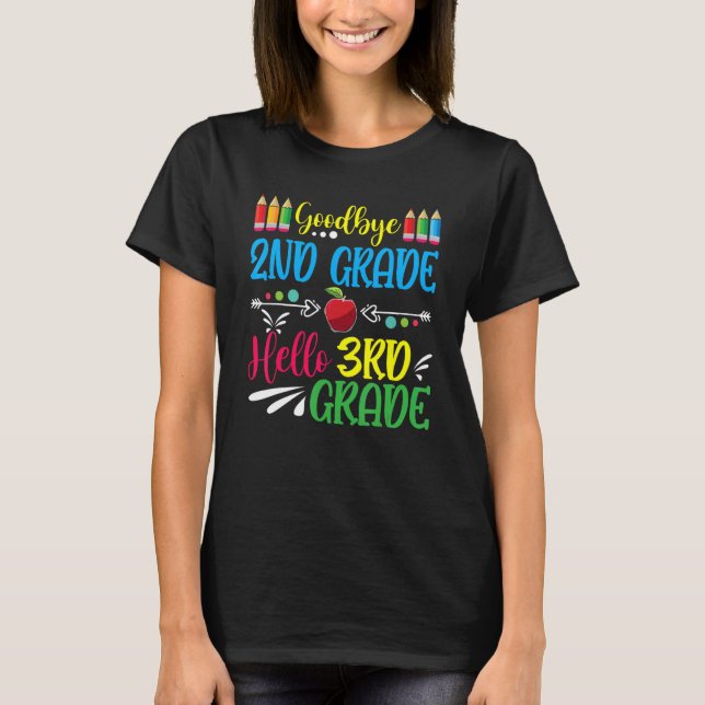 Hello 3rd Grade Teacher Student Back To School Gra T-Shirt (Front)