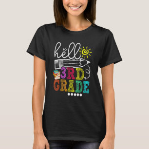 Hello 3rd Grade Teacher Student Back To School T-Shirt