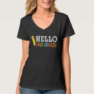 Hello 3rd Grade Teacher Student First Day Of Schoo T-Shirt