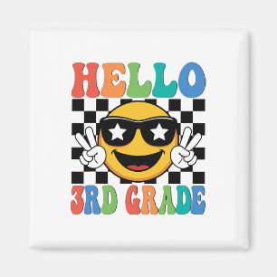 Hello 3rd Grade Third Grade Teacher Boy Girl Back  Magnet
