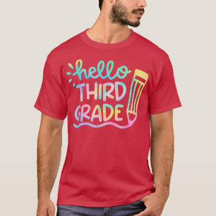 Hello 3rd Grade Tie Dye Teachers Kids Back To Scho T-Shirt