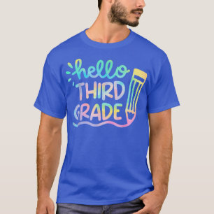 Hello 3rd Grade Tie Dye Teachers Kids Back To Scho T-Shirt