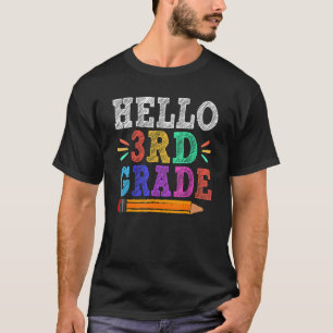 Hello 3rd Third Grade Teacher Back To School 4 T-Shirt