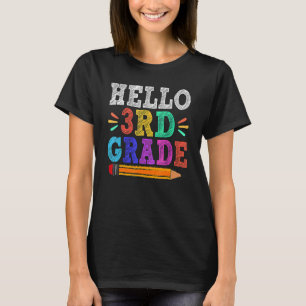 Hello 3rd Third Grade Teacher Back To School T-Shirt