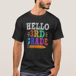 Hello 3rd Third Grade Teacher Back To School T-Shirt