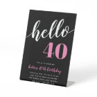 Hello 40 | Milestone Birthday Party Invitation
