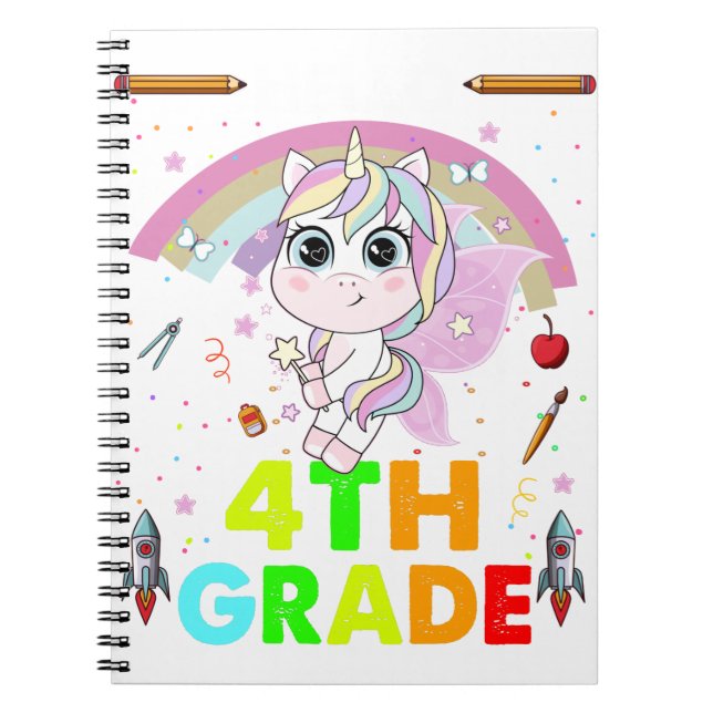 Hello 4th Grade Back To School Notebook (Front)