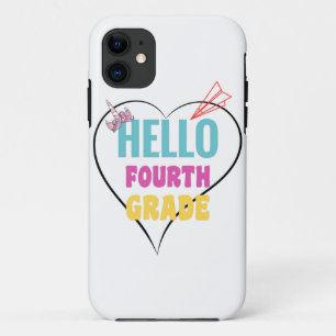 Hello 4th Grade   Best gift for 1st day of school Case-Mate iPhone Case