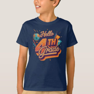 Hello 4th Grade by Asarteon T-Shirt