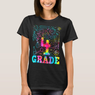 Hello 4th Grade Fourth Grade Squad Tie Dye Back To T-Shirt