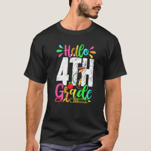 Hello 4th Grade Graduation Back To School Men Wome T-Shirt