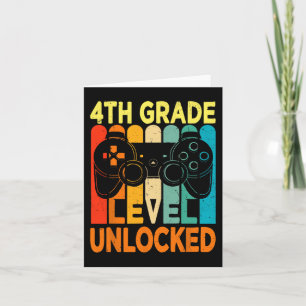Hello 4th Grade Level Unlocked Video Game Back to  Card